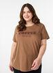 T-shirt med tryck, Brun, Model image number 0