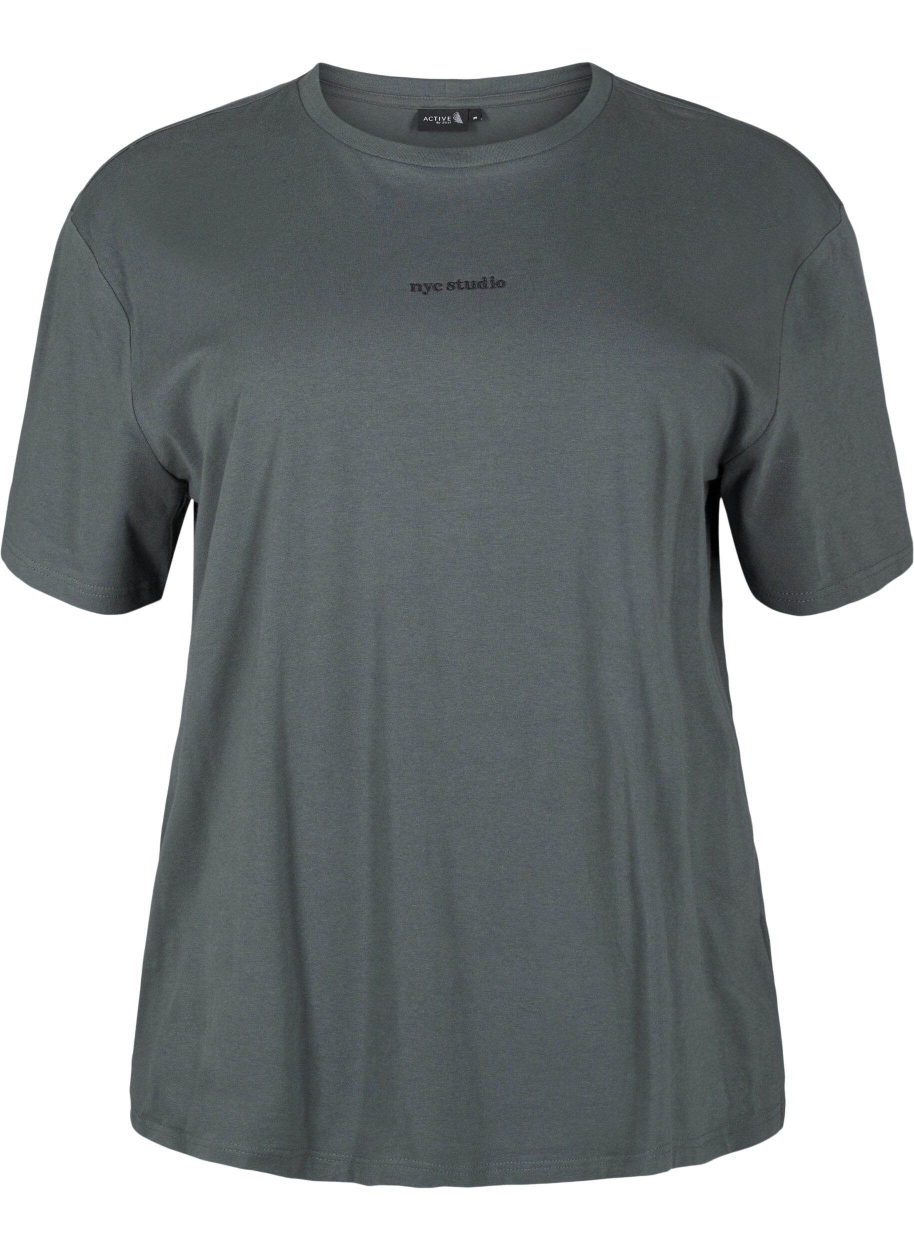 Zizzi Sportig t-shirt i ekologisk bomull, , Packshot image number 0