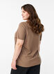 T-shirt med tryck, Brun, Model image number 2