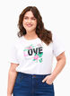 T-shirt från FLASH med tryck, Bright White Love, Model image number 0