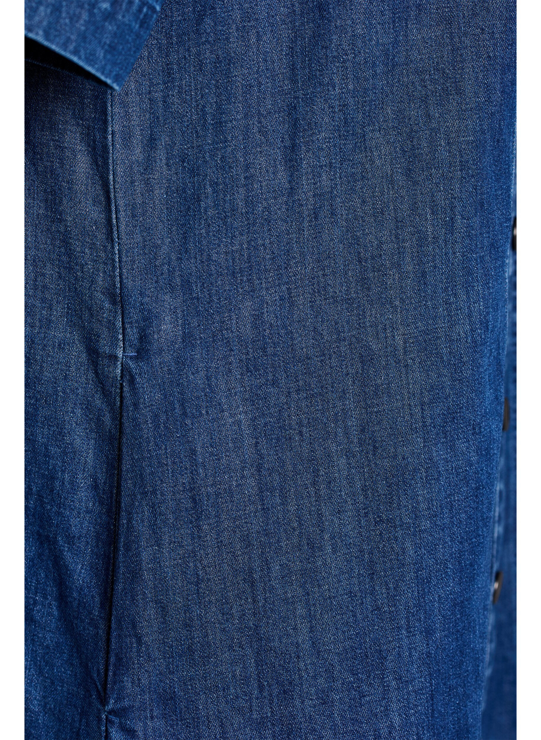 ZizziJeansskjortkl&auml;nning i midil&auml;ngd, Bl&aring;, Packshot image number 3