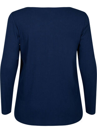 Nattskjorta med långa ärmar, Navy Blazer, Packshot image number 1