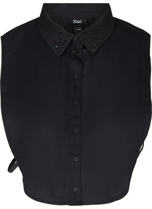 Lös skjortkrage med sten, Black, Packshot image number 0