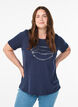 T-shirt med tryck, Bl&aring;, Model image number 0