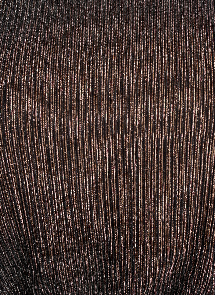 Kort klänning med glitterränder och långa ärmar, Svart, Packshot image number 2