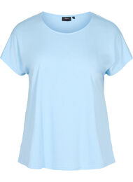 T-shirt i bomullsmix, Chambray Blue
