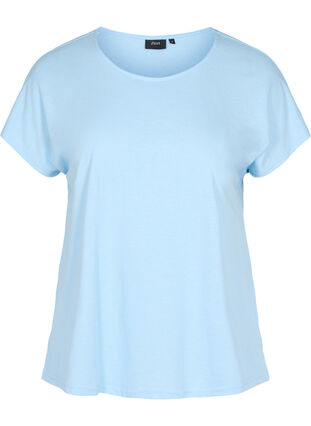T-shirt i bomullsmix, Chambray Blue, Packshot image number 0