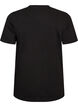 T-shirt i bomull med texttryck, Svart, Packshot image number 1