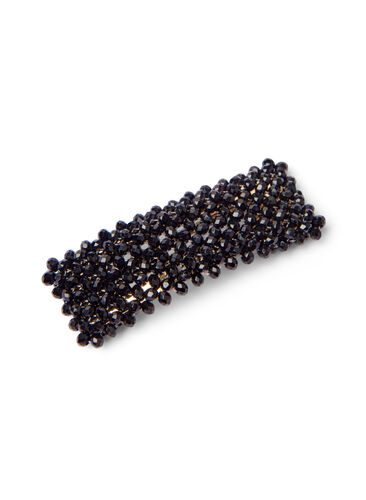 Hårspänne med svarta pärlor, Black, Packshot image number 0