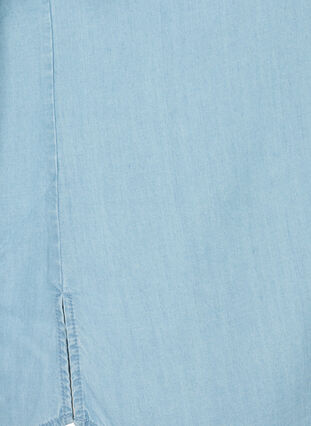 Kortärmad skjorta i lyocell (TENCEL™), Light blue denim, Packshot image number 3