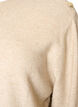 Stickad blus med knappdetalj, Beige, Packshot image number 2