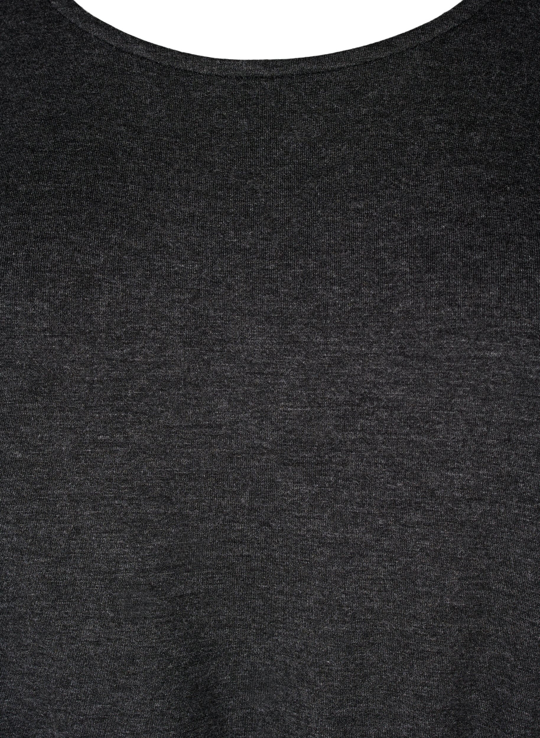 Zizzi Kort jerseykl&auml;nning med knytsk&auml;rp, Gr&aring;, Packshot image number 2