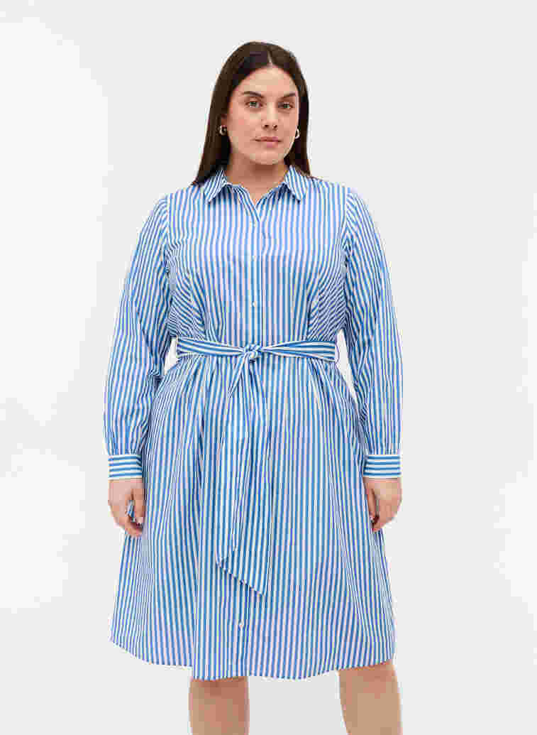 Randig skjortklänning i bomull, Regatta, Model