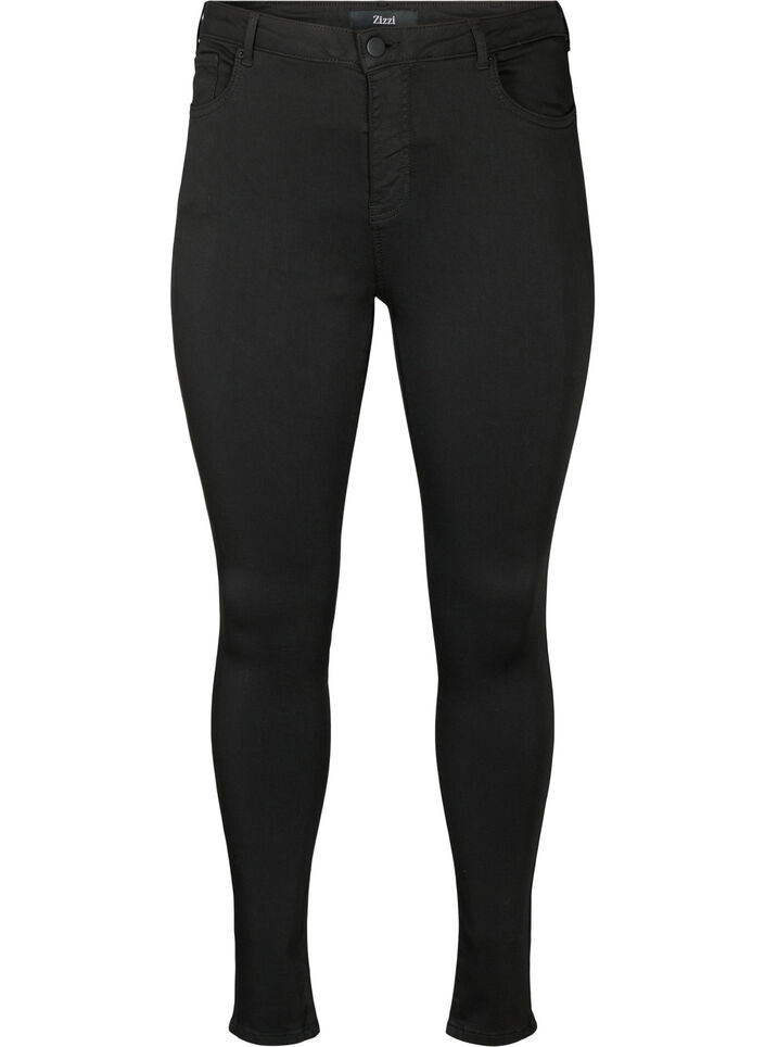 Stay black Amy-jeans med hög midja, Svart, Packshot image number 0