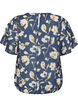 Blus med ballongform och ving&auml;rmar, Bl&aring;, Packshot image number 1