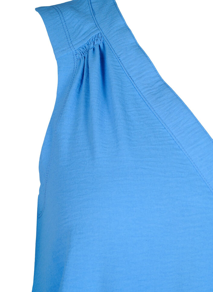 &Auml;rml&ouml;s topp med rynkdetaljer, Bl&aring;, Packshot image number 3