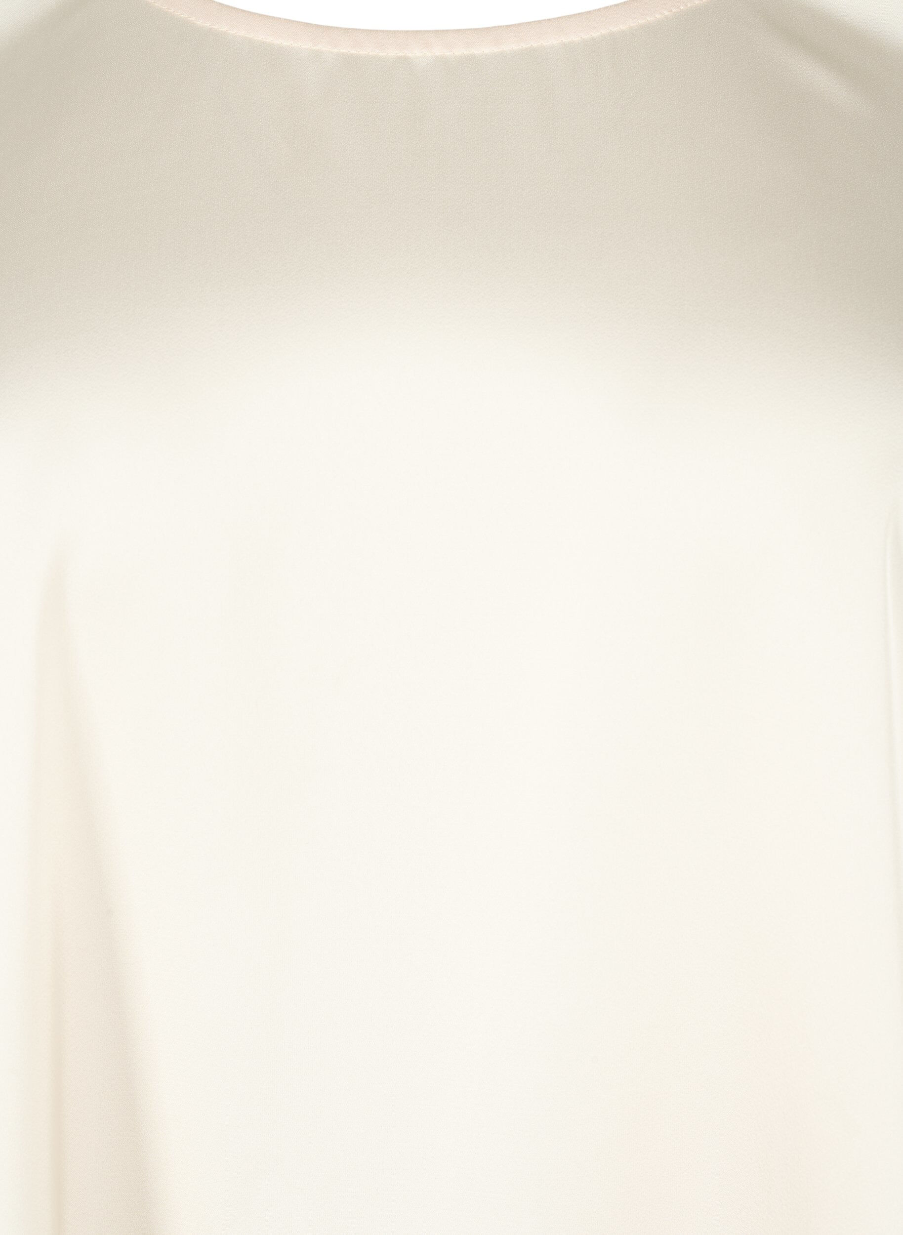 Zizzi Sat&auml;ngblus med halvl&aring;nga &auml;rmar, Champagne, Packshot image number 2