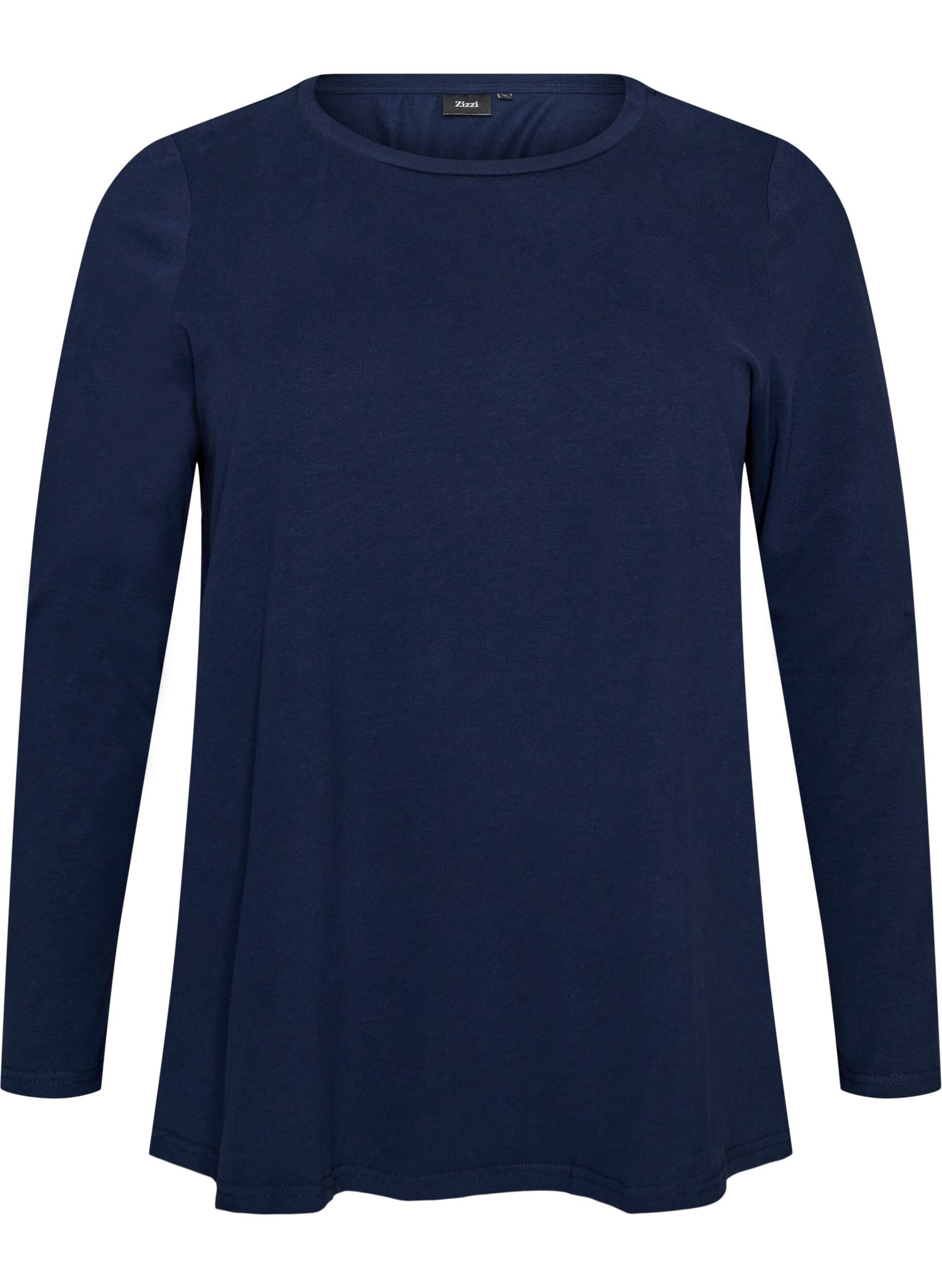 ZizziBaslinne i jersey med l&aring;nga &auml;rmar, Bl&aring;, Packshot image number 0