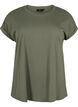 Kort&auml;rmad t-shirt i bomullsmix, Gr&ouml;n, Packshot image number 0