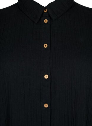 Kortärmad skjorta med knappar, Black, Packshot image number 2