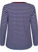 Randig blus med l&aring;nga &auml;rmar, Bl&aring;, Packshot image number 1
