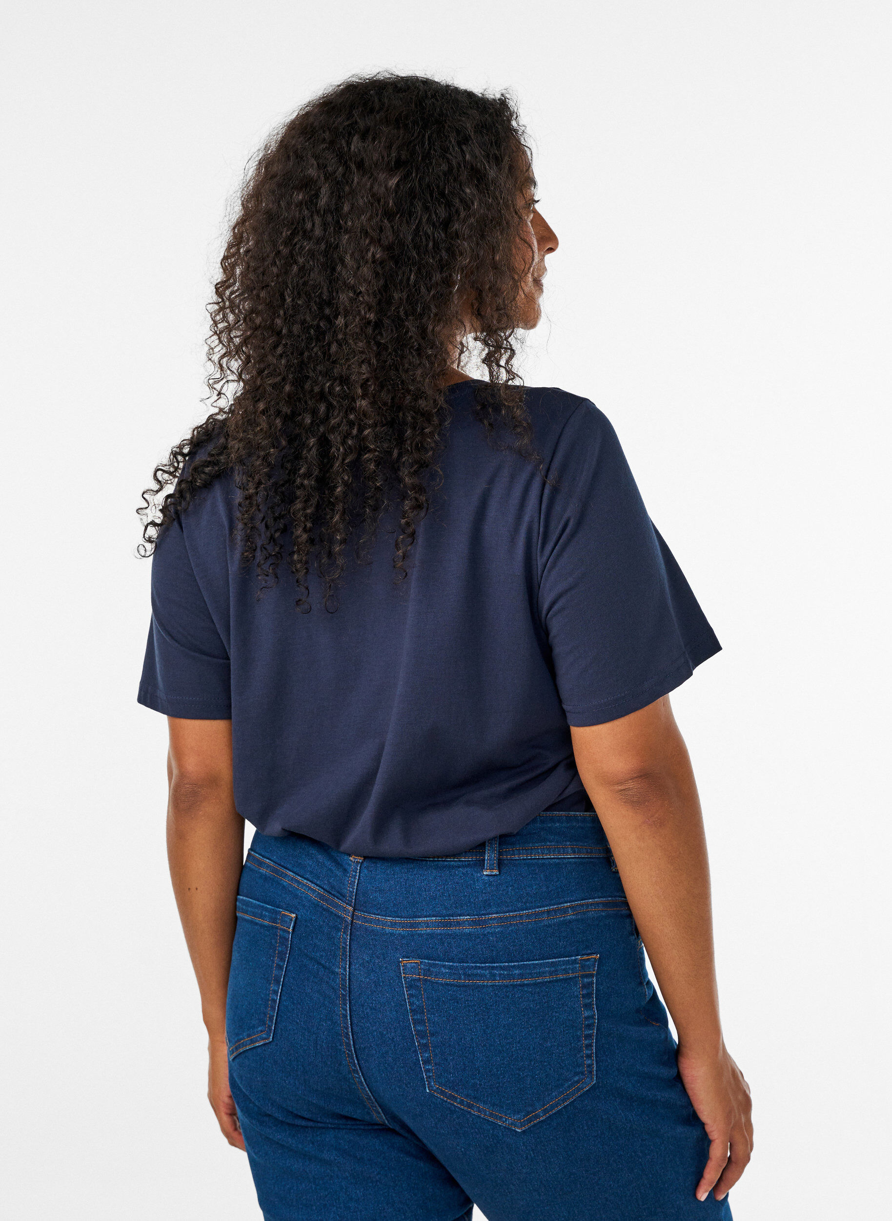ZizziT-shirt med tryck, Bl&aring;, Model image number 2