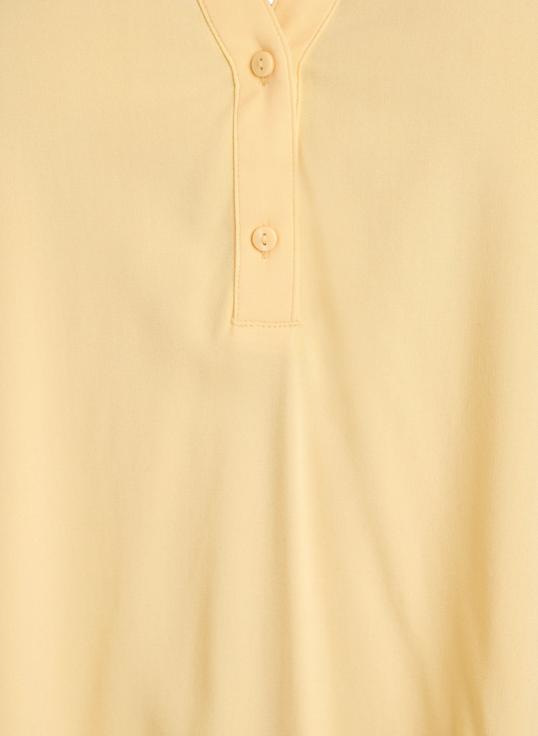 Zizzi&Auml;rml&ouml;s viskosblus, Gul, Packshot image number 2