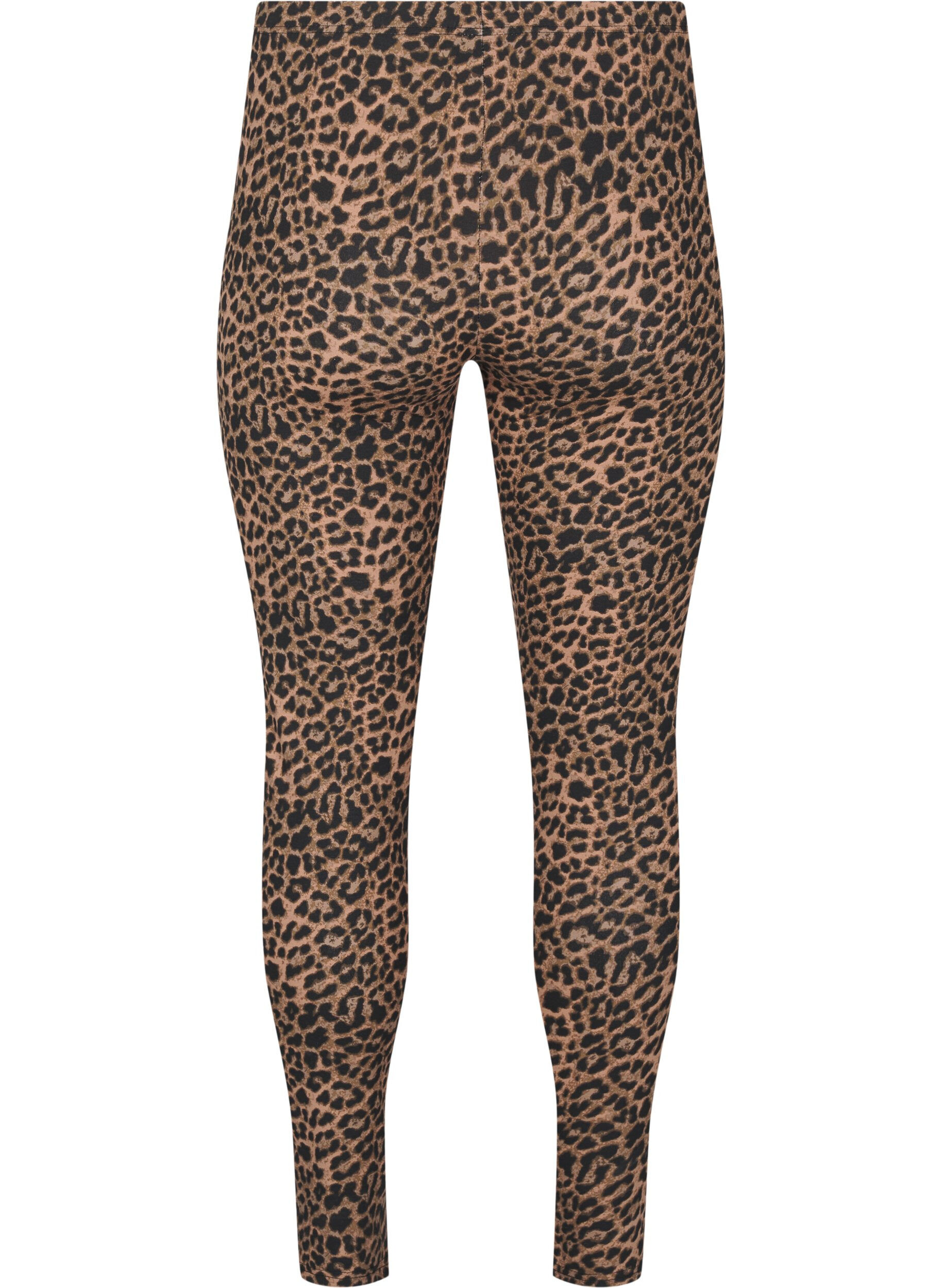 Zizzi Leggings i viskos med zebram&ouml;nster, Svart, Packshot image number 1