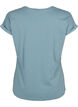Kort&auml;rmad t-shirt i bomullsmix, Bl&aring;, Packshot image number 1