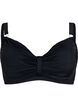 Bikini-bh med bygel och drapering, Svart, Packshot image number 0