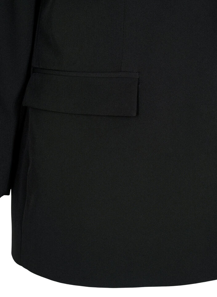 Klassisk kavaj med knappst&auml;ngning, Svart, Packshot image number 3