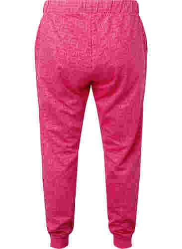 Sweatpants med tryck och fickor, Hot Pink AOP, Packshot image number 1