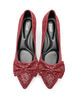 Glitterpumps med rosett, R&ouml;d, Packshot image number 2