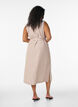 &Auml;rml&ouml;s randig midikl&auml;nning i linne och viskos, Beige, Model image number 1
