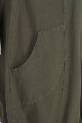 Klänning med fickor , Ivy green, Packshot image number 2