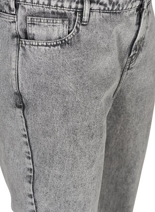 Croppade mom fit Mille jeans med lös passform, Grey acid wash, Packshot image number 2