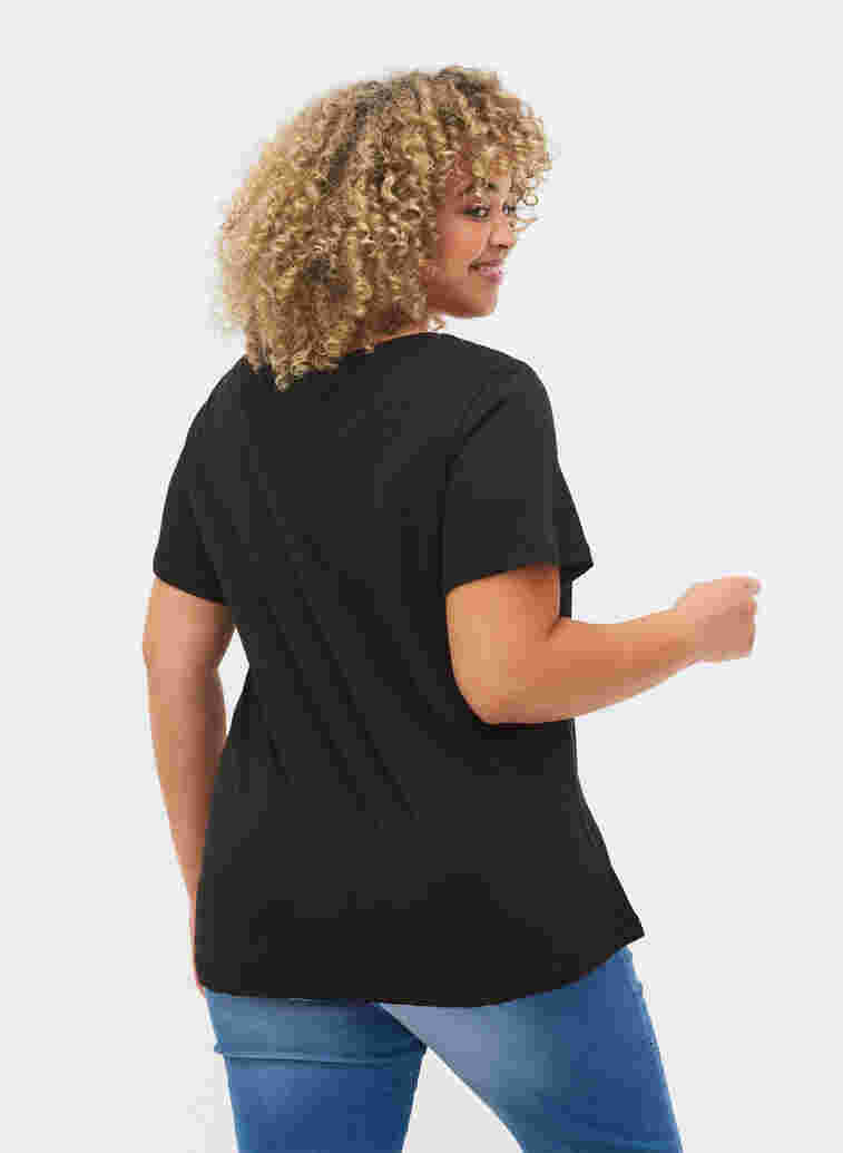 T-shirt i bomull med korta ärmar, Black Change, Model image number 1
