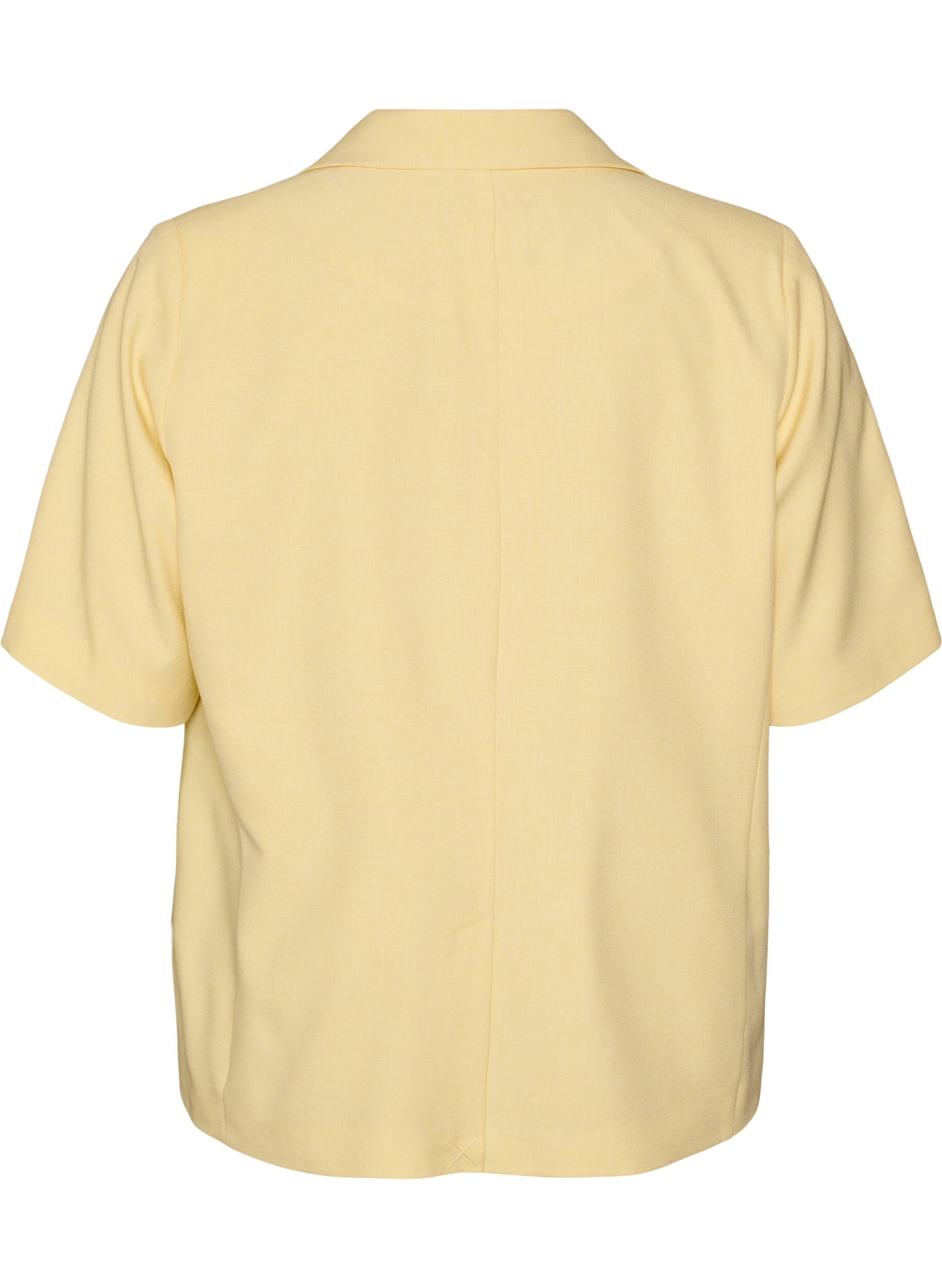 Zizzi Kavaj med korta &auml;rmar och slag, Gul, Packshot image number 1