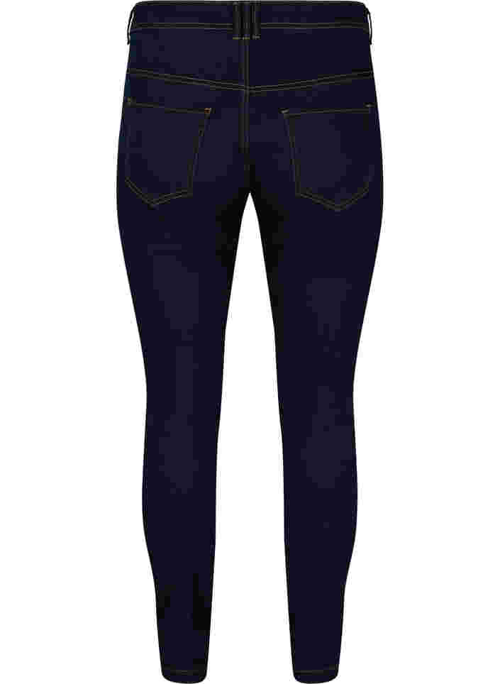 Extra slim Nille jeans med hög midja, Blue denim, Packshot image number 1