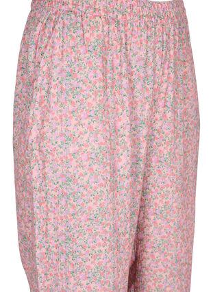 Pyjamasbyxor i bomull med blommönster, Powder Pink, Packshot image number 2