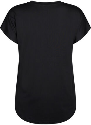 Tränings t-shirt med v-ringning, Black, Packshot image number 1