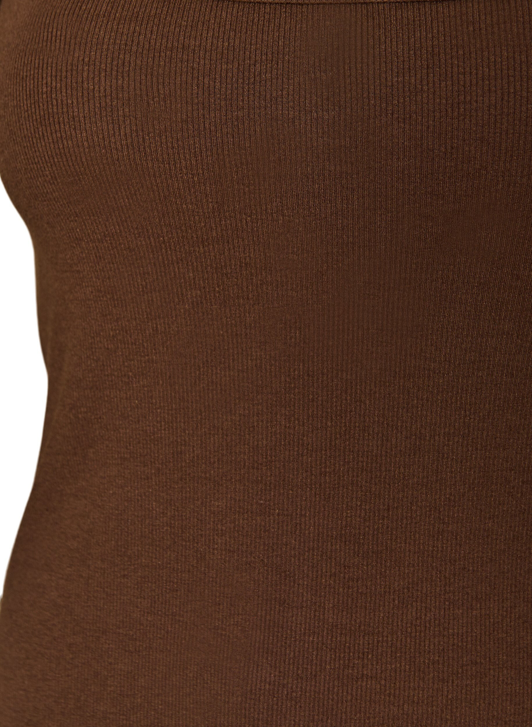 ZizziRibbad topp med fyrkantig ringning, Brun, Packshot image number 2