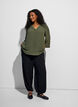 Blus med 3/4-&auml;rm, Gr&ouml;n, Model image number 1