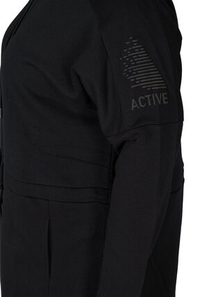 Sweatklänning med luva, Black, Packshot image number 3