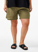 Lösa shorts i bomulls- och linneblandning, Deep Lichen Green, Model image number 2