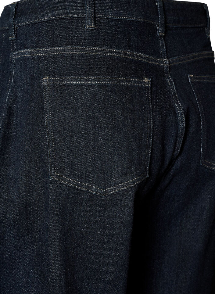 Barrel fit-jeans med h&ouml;g midja, Bl&aring;, Packshot image number 3
