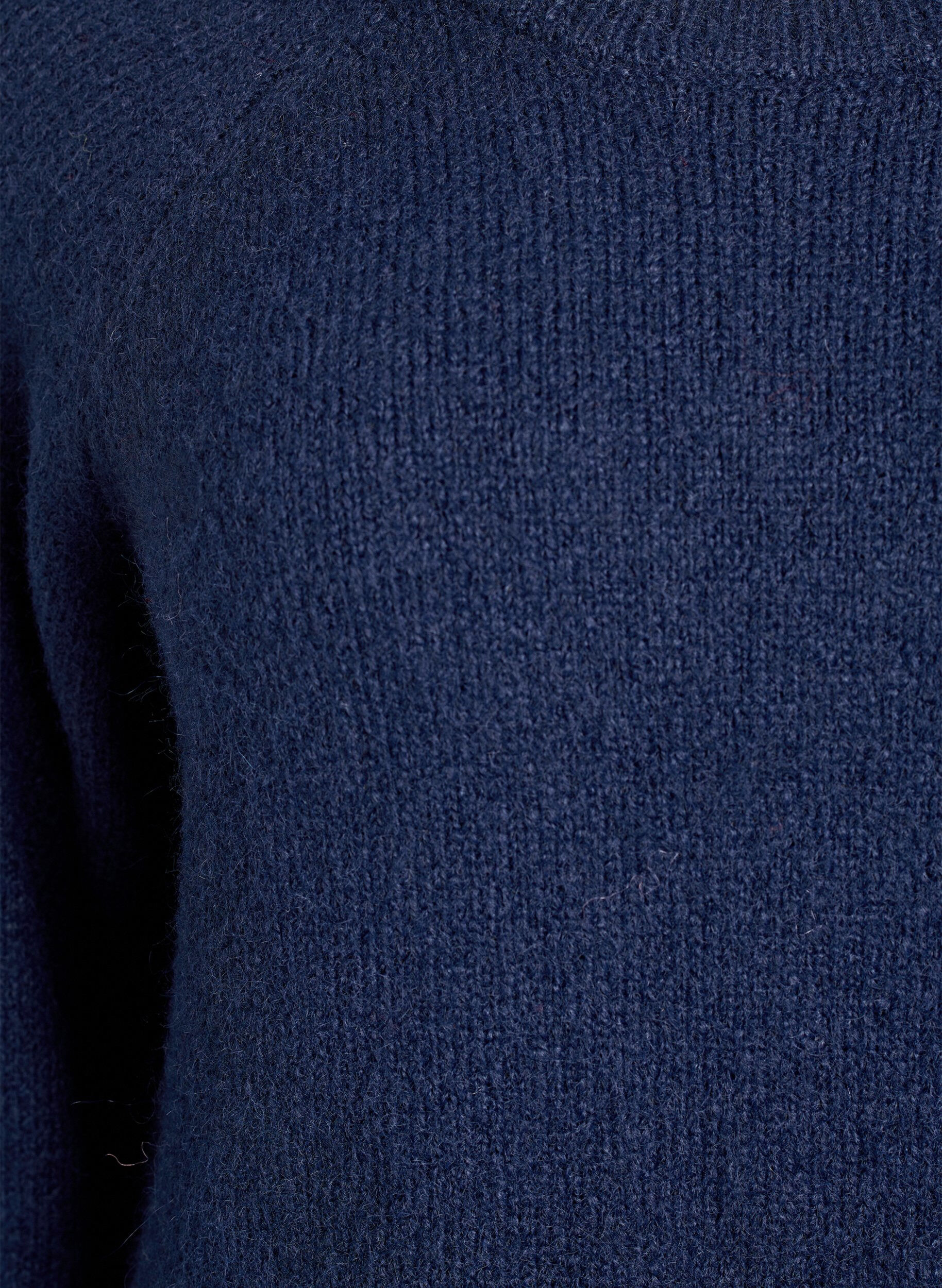 Zizzi Stickad blus med raglan&auml;rmar, Bl&aring;, Packshot image number 2