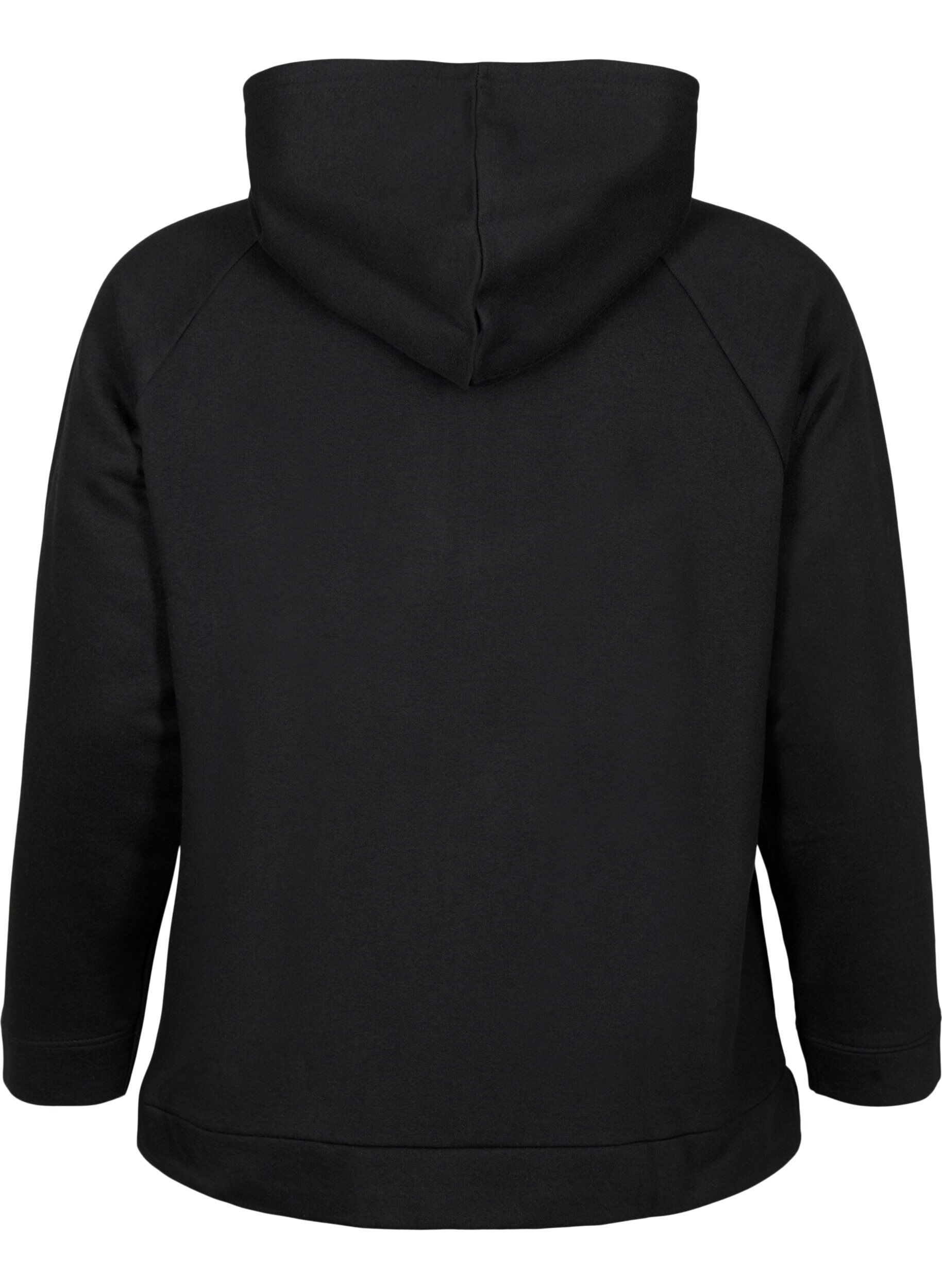 Zizzi Sweatshirt med huva, Black, Packshot image number 1