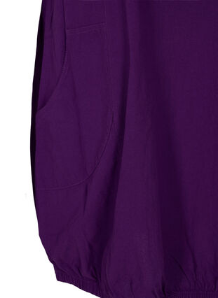 Kortärmad klänning i bomull, Violet Indigo, Packshot image number 3