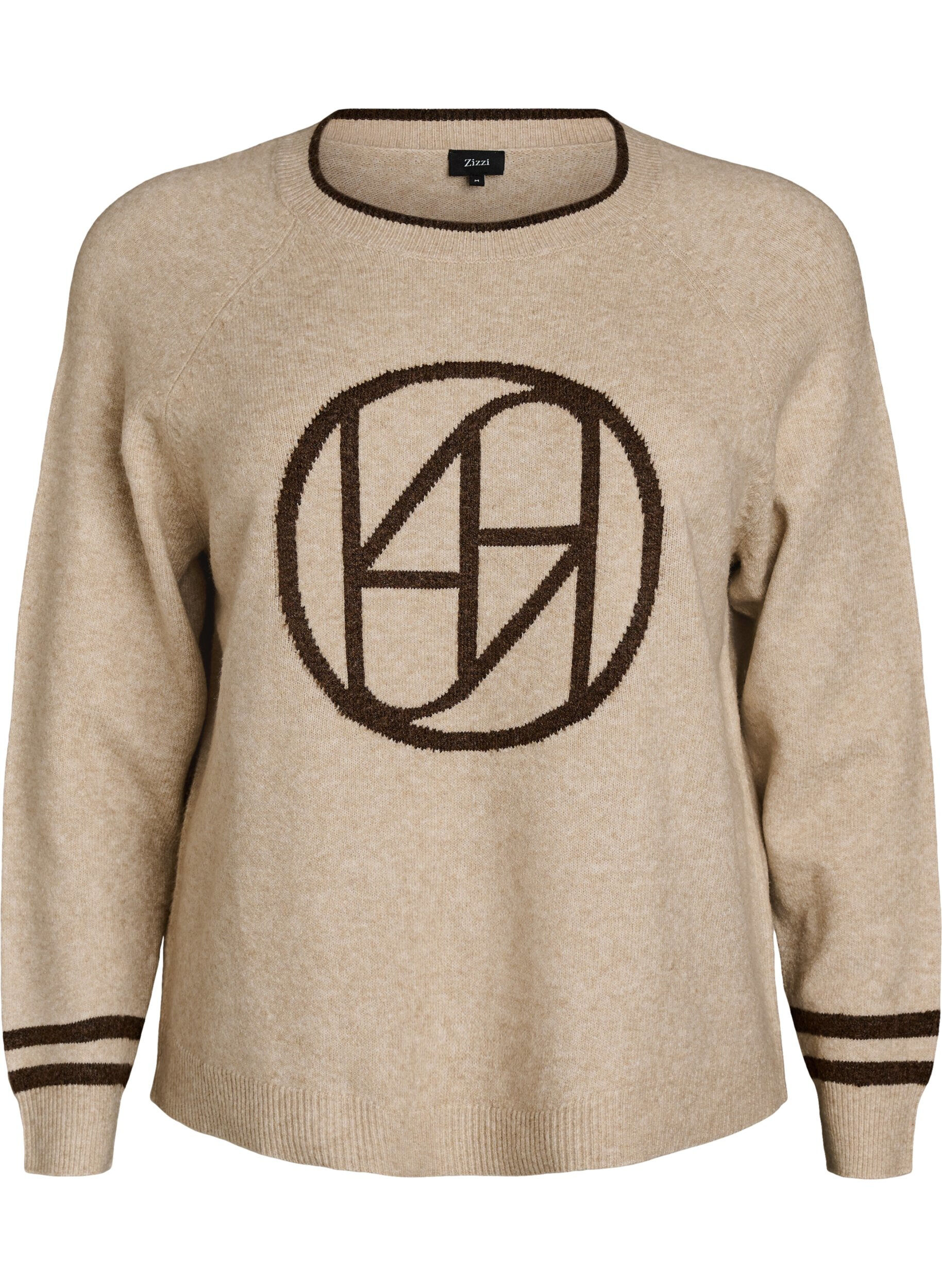 ZizziTr&ouml;ja med logga och kontrastr&auml;nder, Beige, Packshot image number 0